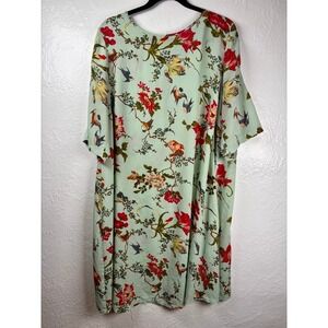 ASOS Curve Floral Bird Print Shift‎ Dress Sz 16 Beach Swimsuit Cover-up Romantic